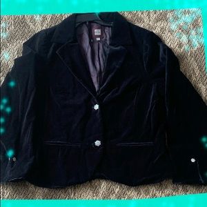 Black velvet jacket